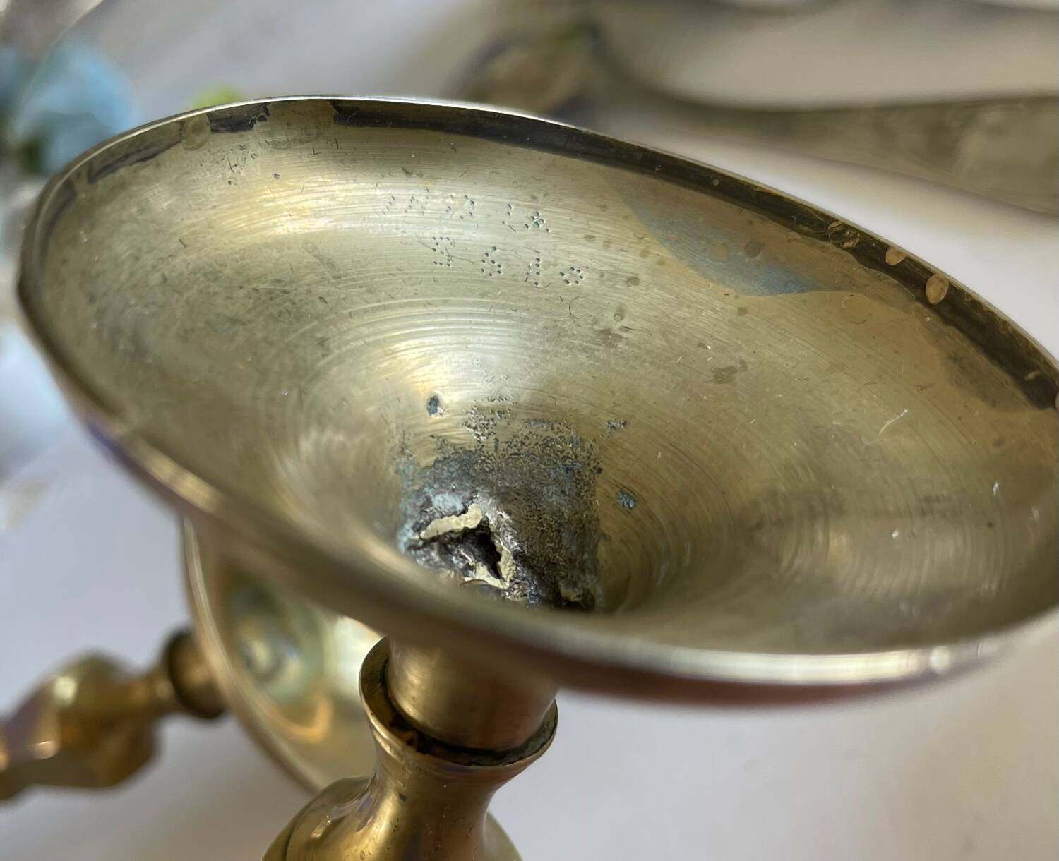 Pair of brass candlesticks