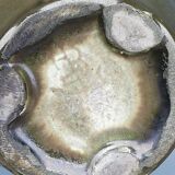 Pitcher in green enamelled ceramic Signed by the Lille manufacture Fives-Lille De Bruyn.