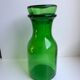Green glass apothecary decanter made in belgium 70s