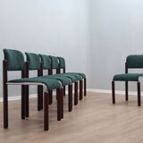 Vintage chrome and wood tubular chairs 1970s