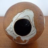Danish Raku Studio Pottery Vase, 1960s