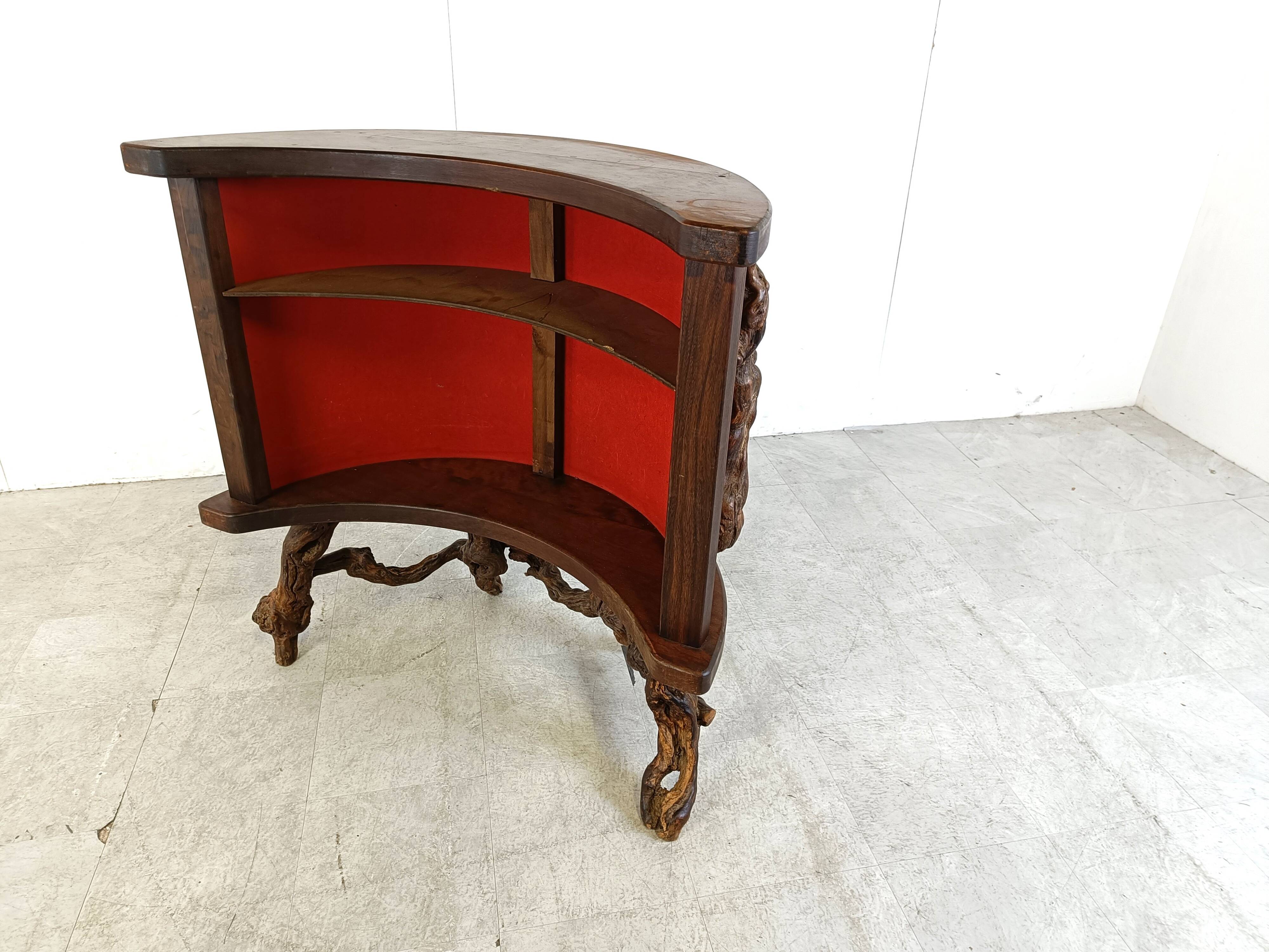Bar vintage en bois de vigne, 1950