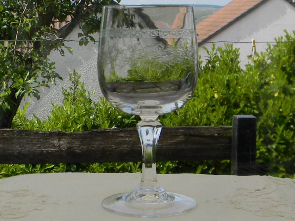 6 crystal water glasses from ARQUES. MATIGNON model.