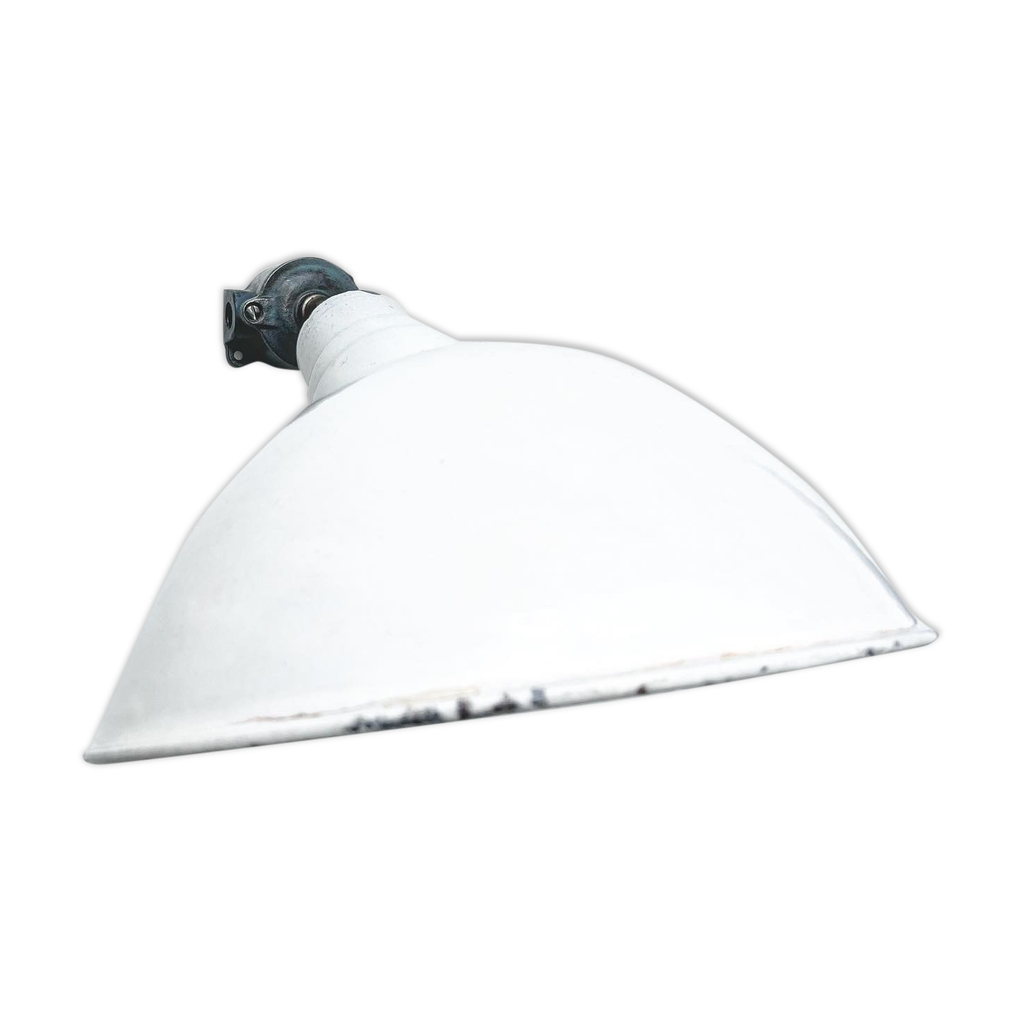 White enamelle tole wall lamp ø 31 cm brand benjamin usa
