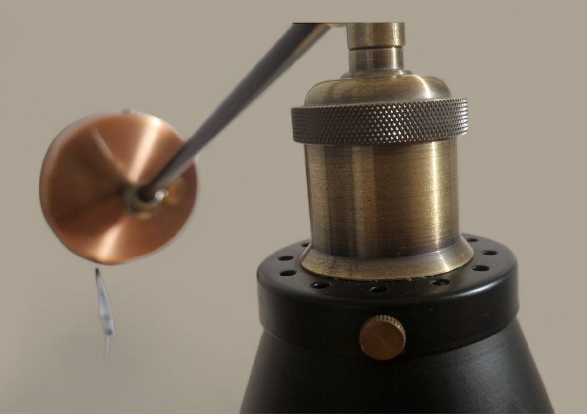 Industrial design wall light - Aluminium and brass