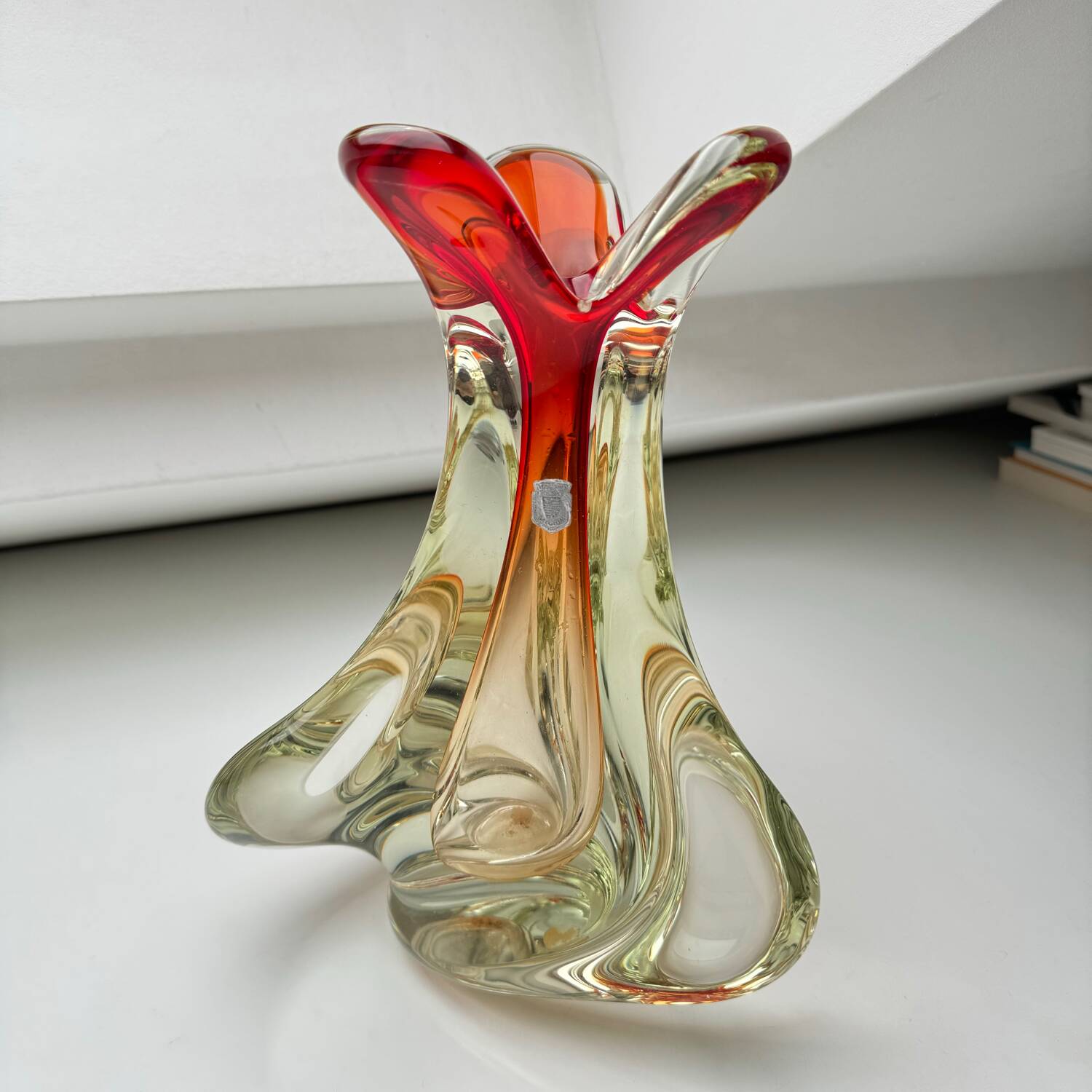 Large art vase Val Saint Lambert