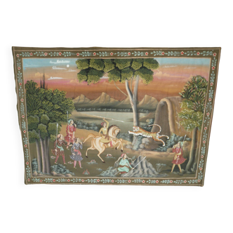 Old hanging / painting on fabric / India