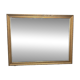 Large vintage rectangular mirror in gold; highly sought after by decorators.