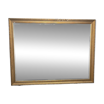 Large vintage gold rectangular mirror; highly sought after by decorators.