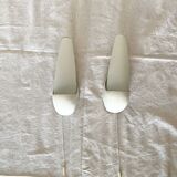 Set of two Small mid-century bakelite & glass wall lamps by Bo Niko Belgium, 1960s