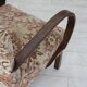 1950s, Danish artdeco armchair, furniture velour, beech wood, reupholstered