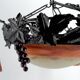 Wrought iron and glass paste chandelier, Art Deco, Muller Freres, Circa 1920