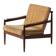 Danish lounge chair in teak and corduroy, 1960s