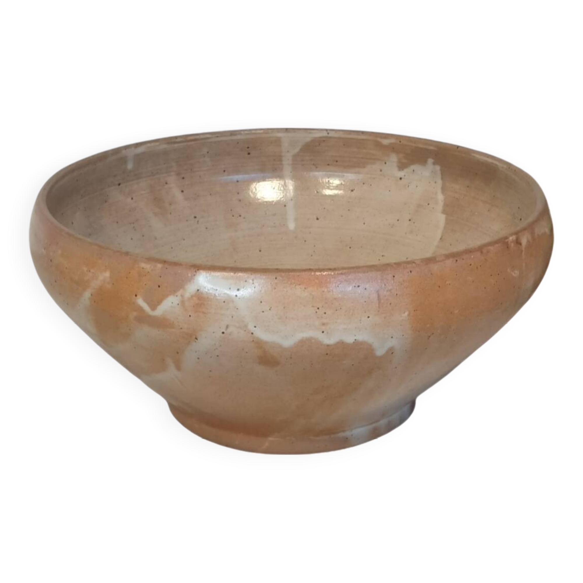 Grand Saladier En Grès - 17 Cm De Diamètre, Couleur Marron, Occasion
