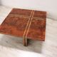 Square Coffee Table In Walnut Burl, 1970s