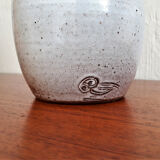 Vintage ceramic pitcher Jeanne and Norbert Pierlot glazed sandstone 1950