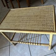 Bamboo and rattan coffee table