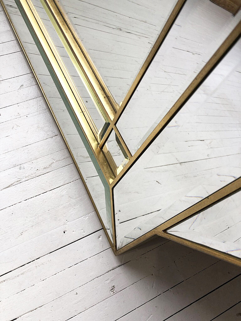Italian design milked gold mirror