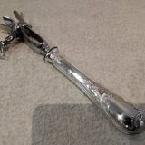 Leg of lamb handle, silver-plated metal handle, Christofle Marly silversmith, 21.6cm