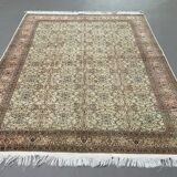 Vintage Square Turkish Rug 245x200 cm, Tribal Wool Carpet Large