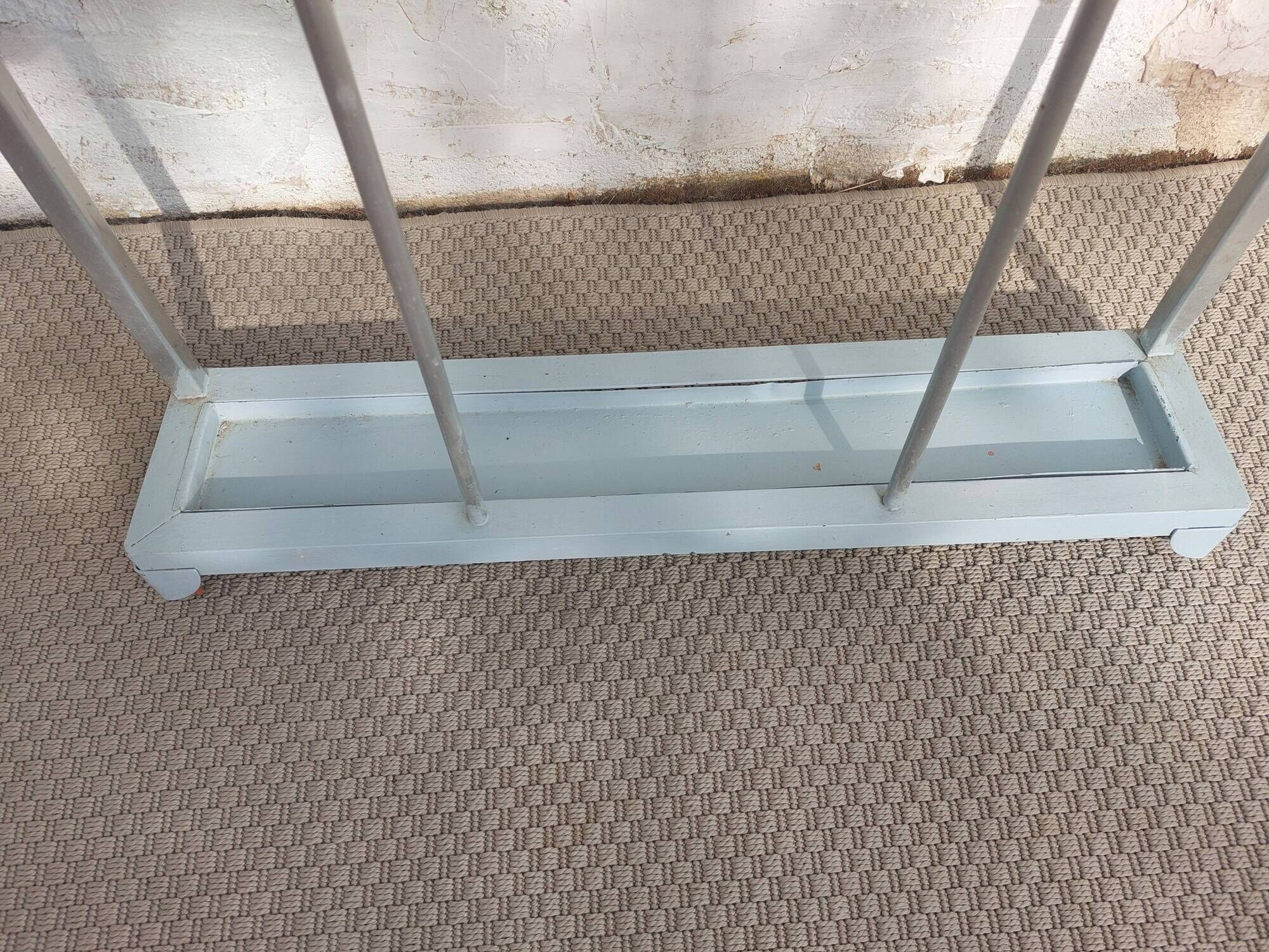 aluminium entrance coat rack, hooks, vintage, industrial