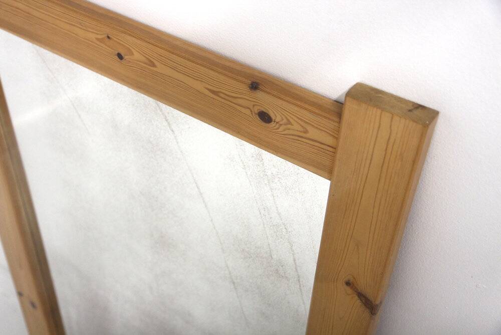 Scandinavian oak mirror 112x48cm, Nybrofabriken, Sweden, 1960