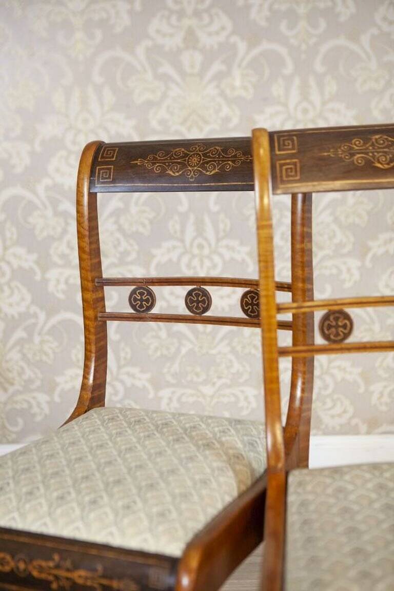 19th Century English Chairs in Sheraton Style, Set of 5
