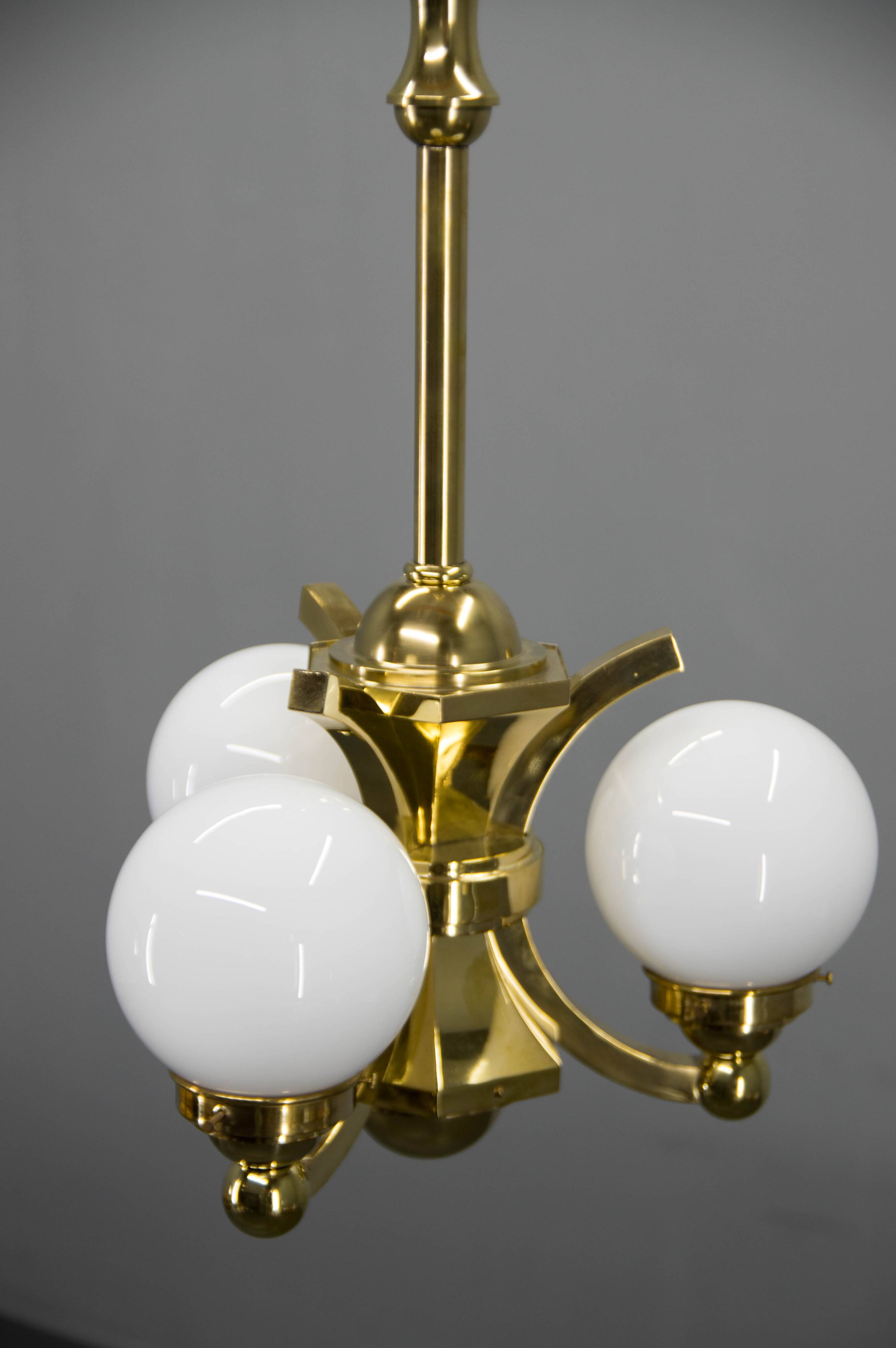 Art Deco Chandelier by Gocar, 1910s, Restored