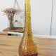 Orange-yellow-yellow-bubbled glass decanters