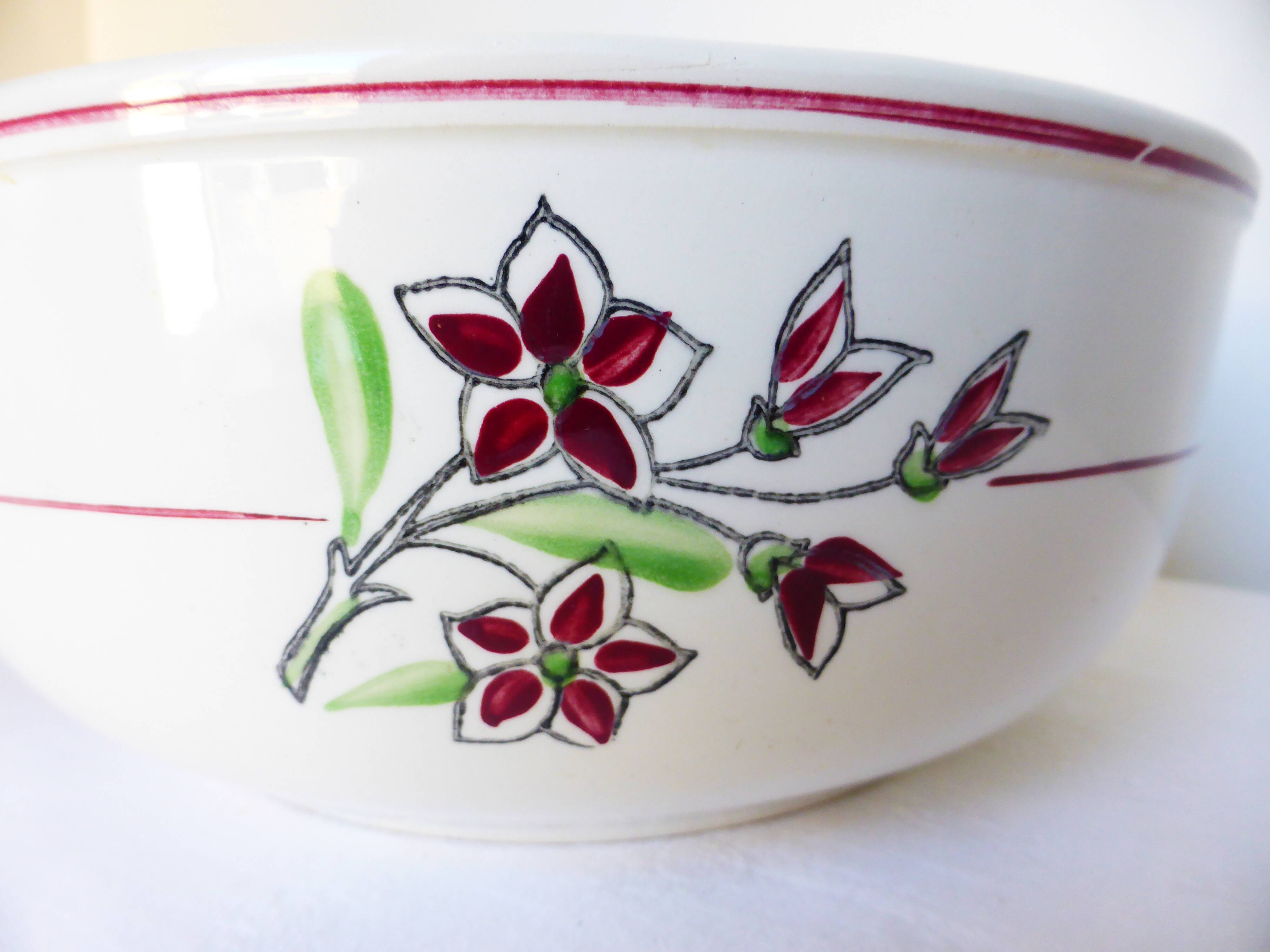 Saladier vintage en porcelaine des Salins 210697