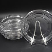 Set of 4 crystal bottle bottoms molded by Baccarat - Around 1950