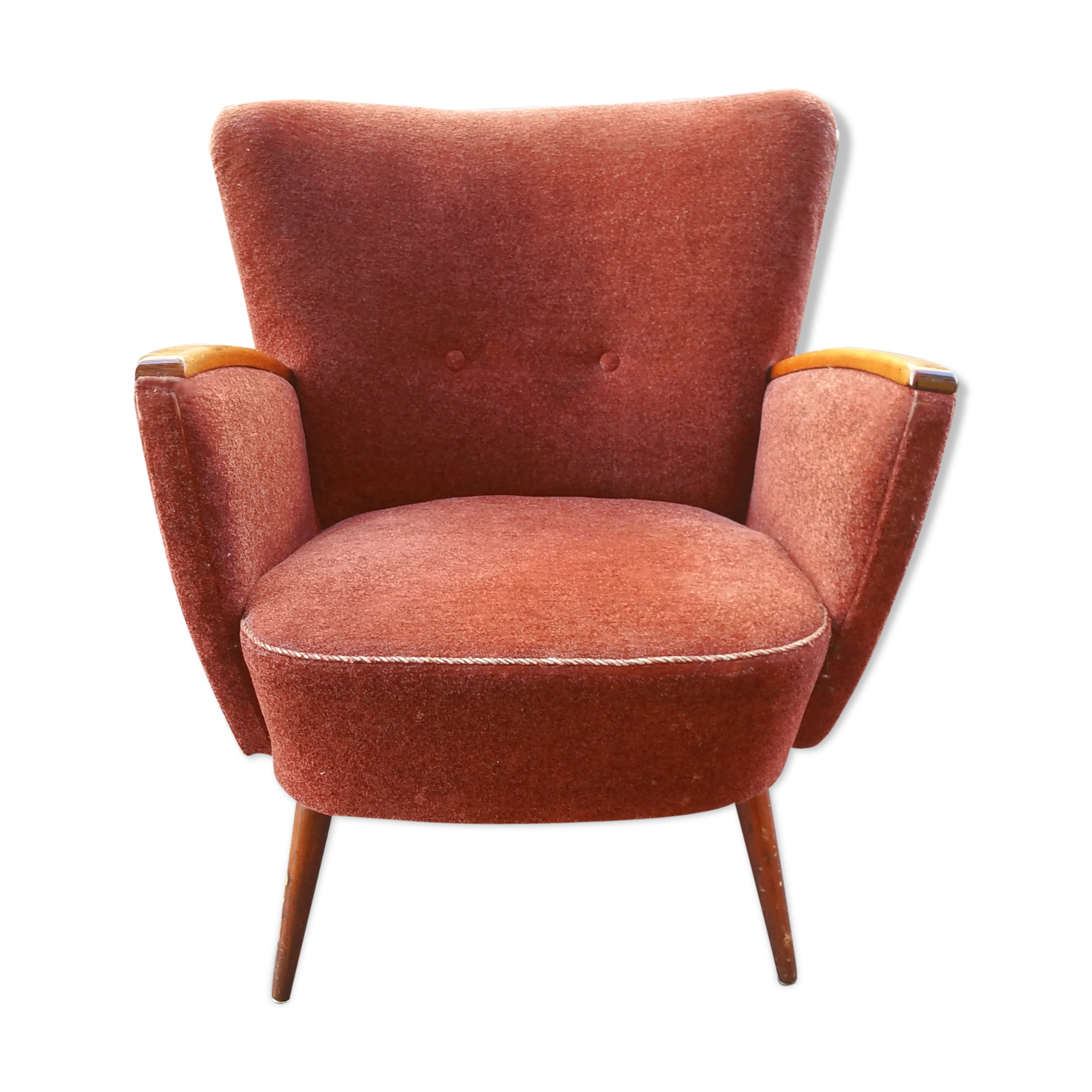 Club 50s 60s armchair Red