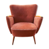 Fauteuil club années 50 60 rouge