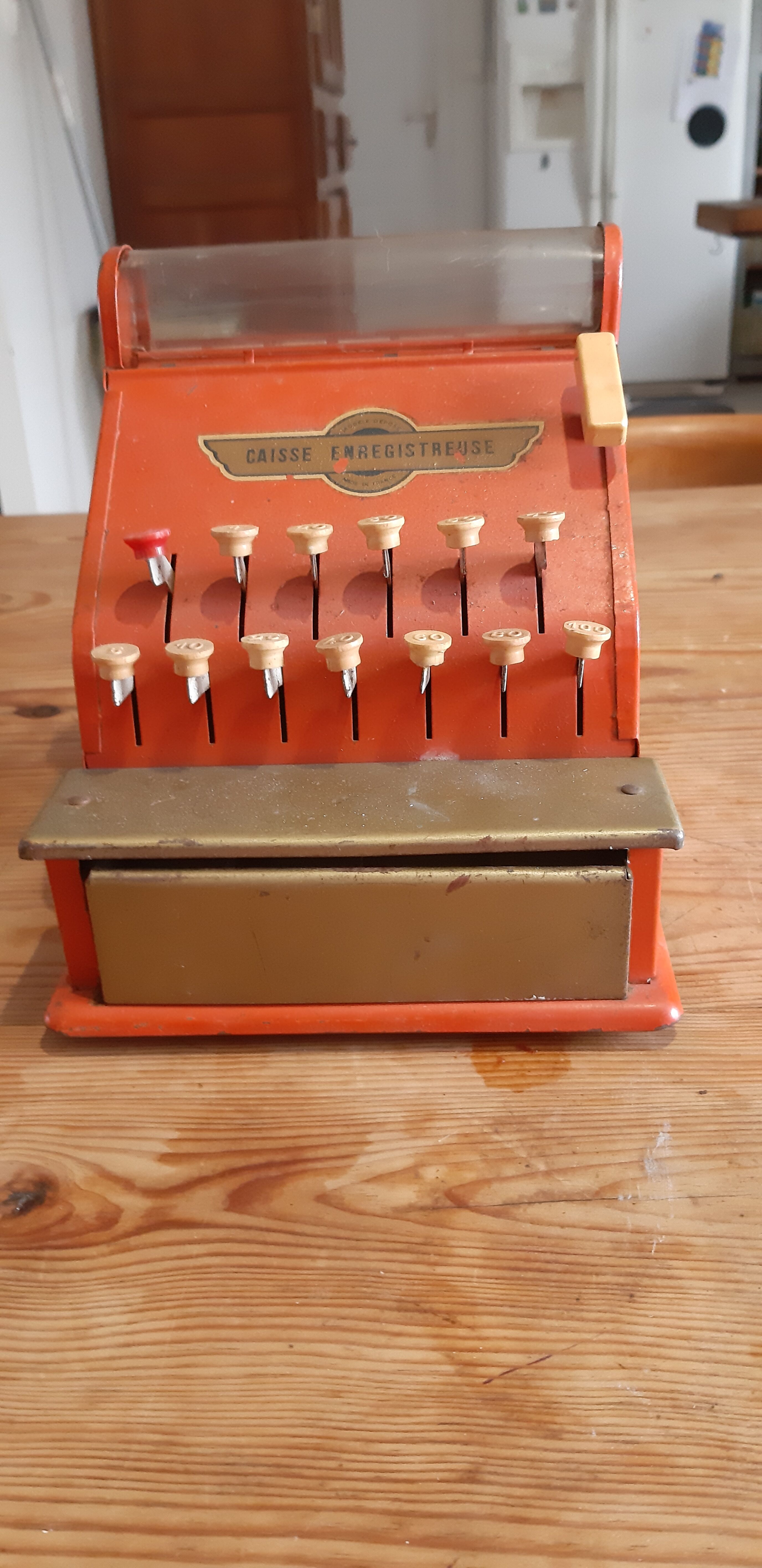 Toy old cash register from the 50s