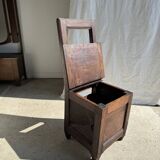Antique oak storage chair
