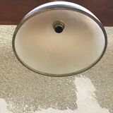 Old molded glass hanging Contour brass + Support Golden 70s Vintage