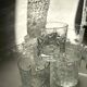 Set verres reliefs BP années 70
