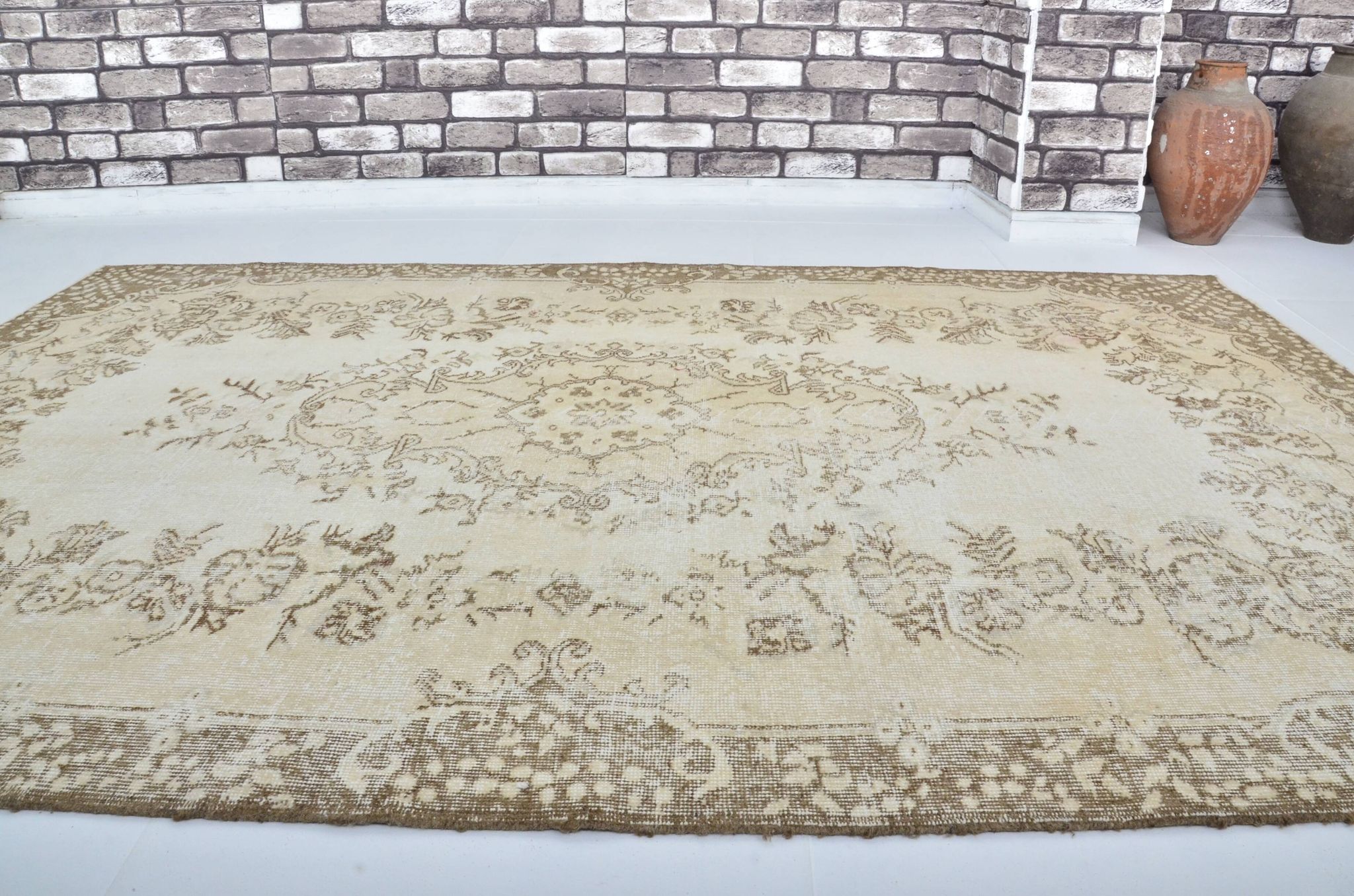 Tapis vintage turc Oushak sku 3199