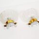 Large pair of 1970s Murano glass and brass wall sconces by Hillebrand