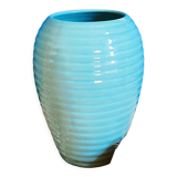 Rounded vase with relief, 80's art deco style