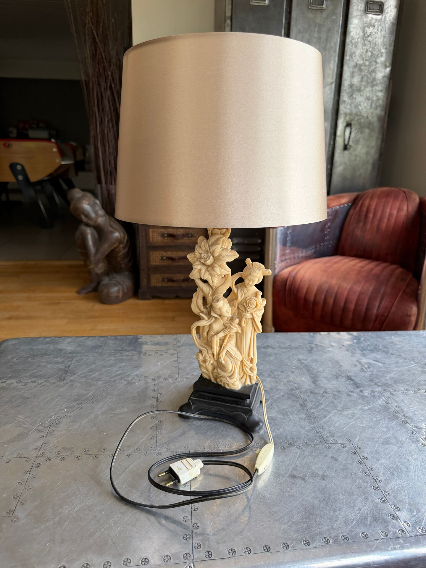 Asian resin lamp