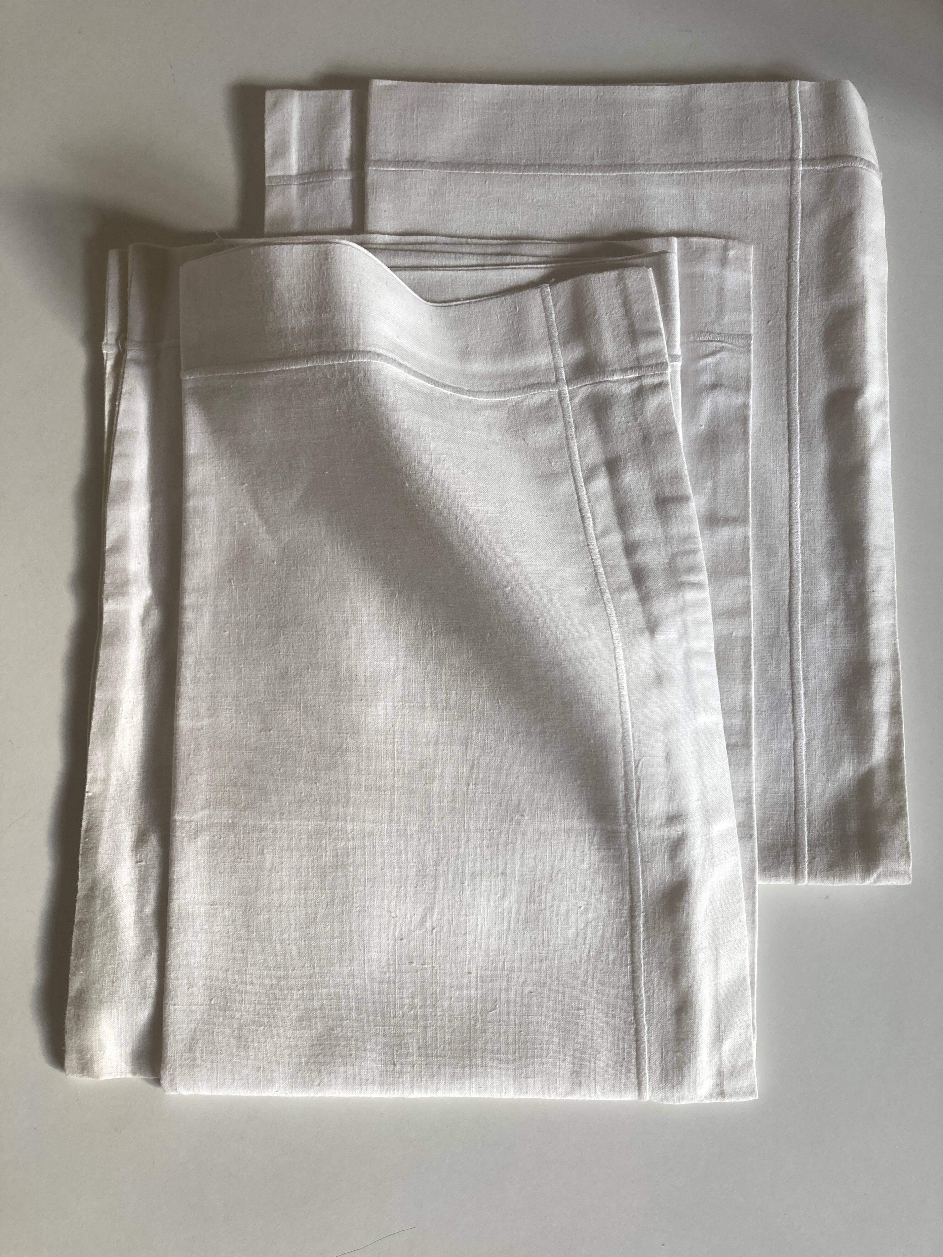 Pair of pillowcases reserve canvas trousseau 1960