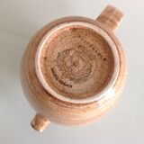 Beige pitcher in glazed ceramic from Salins vintage 60s-70s