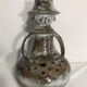 Old man gray Brown ceramic Vase + Spades flowers Decoration Vintage