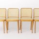 Set of 6 Vintage Ligna Bentwood Dining Chairs – Cane Seats & Backrest 1960s