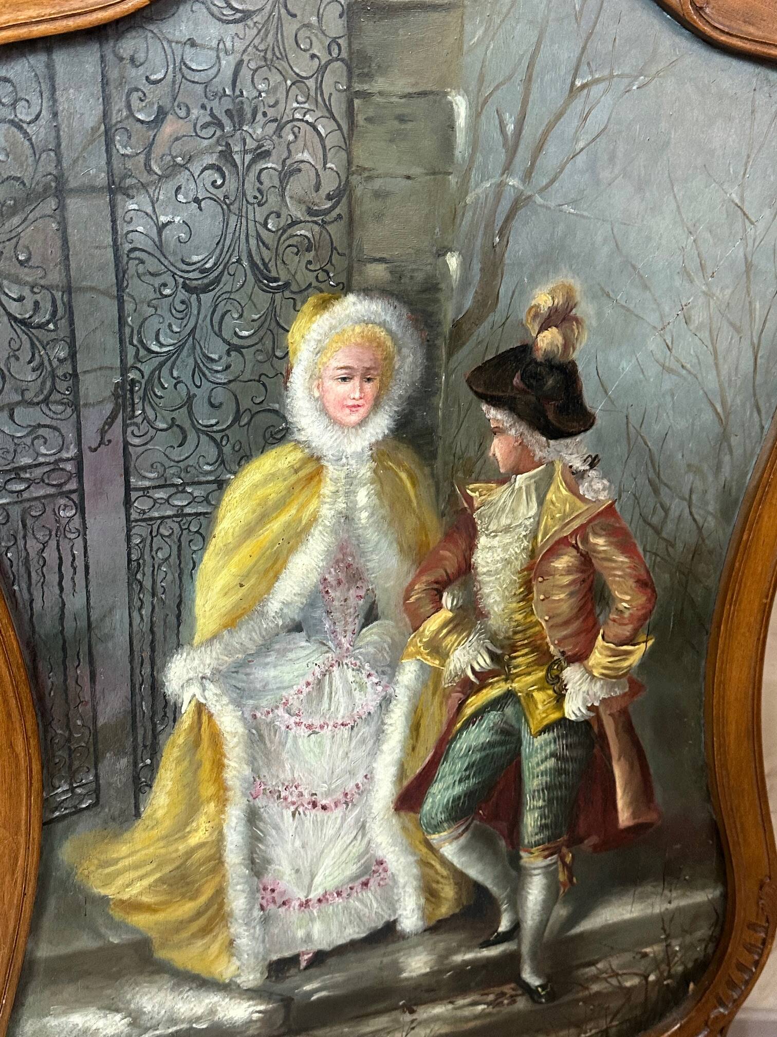 Louis XV style fire screen