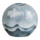 Large Virebent lenticular vase – Mountain sky design