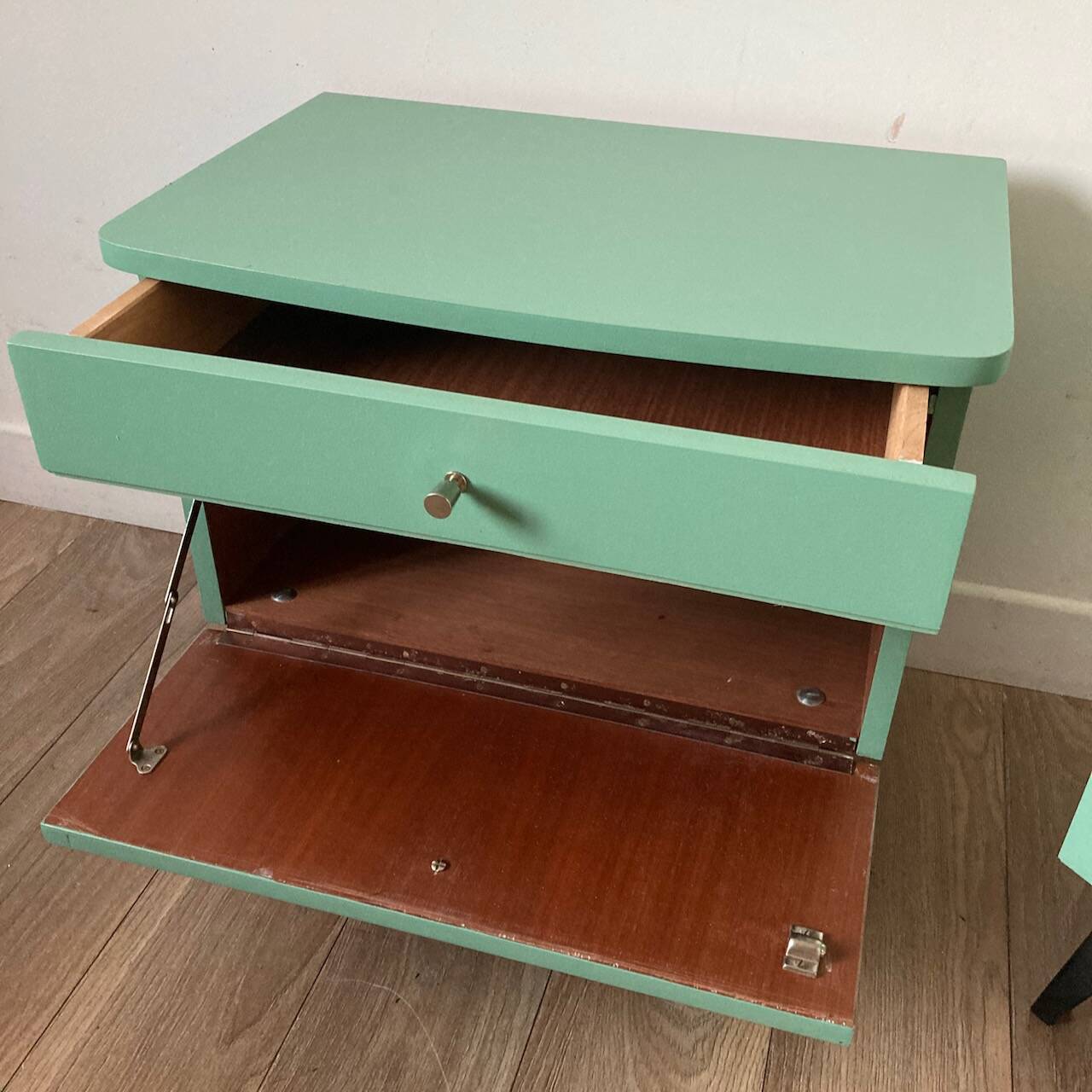 Pair of revamped 60s bedside tables
