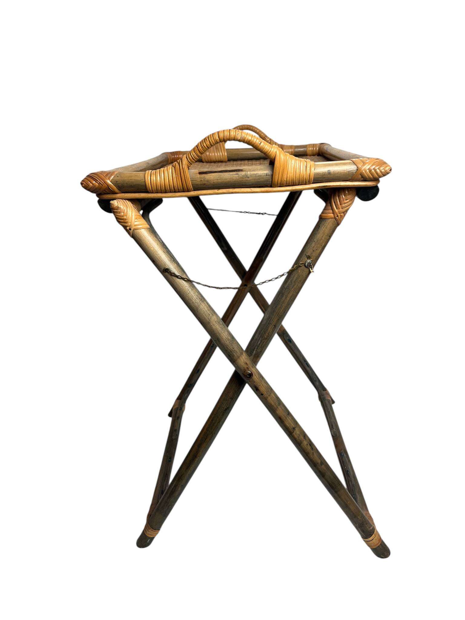 Vintage, desserte plateau bambou vers 1970