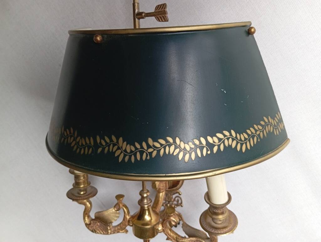 Pair of bronze and sheet metal hot water bottle wall lights